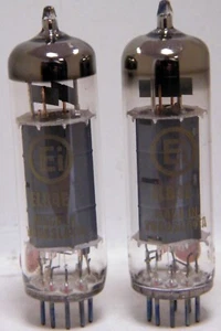 Matched Pair Ei EL84 Elite power tube electron valve 6BQ5 Made in Nís Yugoslavia - Picture 1 of 7