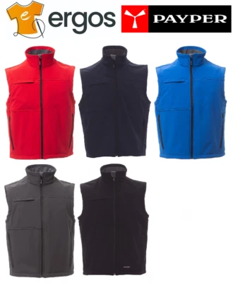 GILET Soft Shell PAYPER BERING Giubbino Smanicato Traspirante Impermeabile Uomo