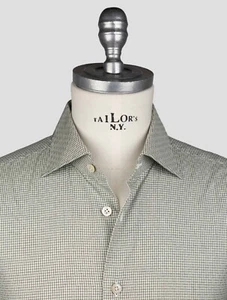 NEW KITON GREEN SHIRT 100% COTTON SIZE 15.75 US 40 EU US239 - Imagen 1 de 4