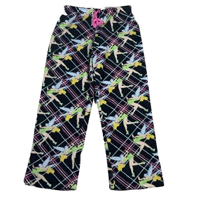 Tinker Bell Pajamas Women’s Small Black Pink Fuzzy Disney Fairy Loungewear Pjs - Изображение 1 из 4