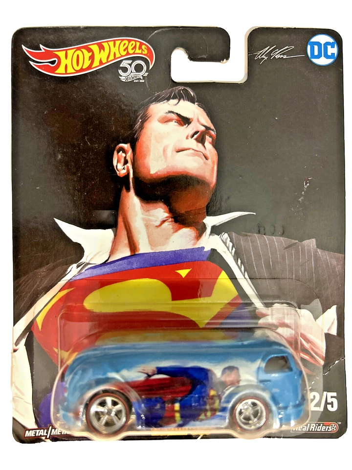 Nuevo en caja 2017 Haulin Gas Super Man DC #2/5 Hot Wheels Premium Metal Real Riders Foto 1 de 4