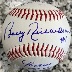 Bobby Richardson Auto Signed “Stat Ball” Baseball w/COA NY Yankees *RARE* - Picture 1 of 3