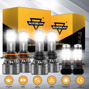 AUXBEAM 9005+9006+9006 Combo Kit LED Headlight High+Low Beam+Fog Bulb 6500K 120W - Picture 1 of 12