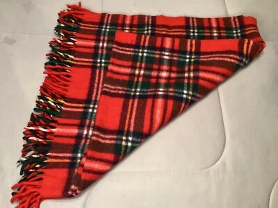 Vintage Algonac Horner Woollen Mills Company Tartan Plaid Throw Blanket New - Image 1 of 4