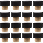 25 Pcs Cork Abs Bottle Stoppers For Glass Bottles Replace Wine Wooden Corks