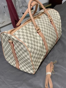 SEÑORA MODA CHEQUE BOLSO DE MANO GRANDE CON CORREAS - Imagen 1 de 10