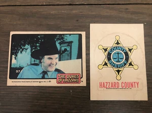 1981 Donruss THE DUKES OF HAZARD # 57 Sheriff Rosco & Hazzard County Aufkleber - Bild 1 von 8