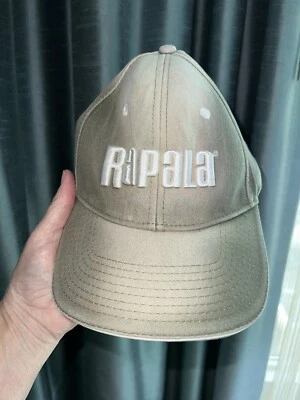 RAPALA white on tie dye green Hat Cap Strap Buckle Signature Brand EUC - Image 1 of 4