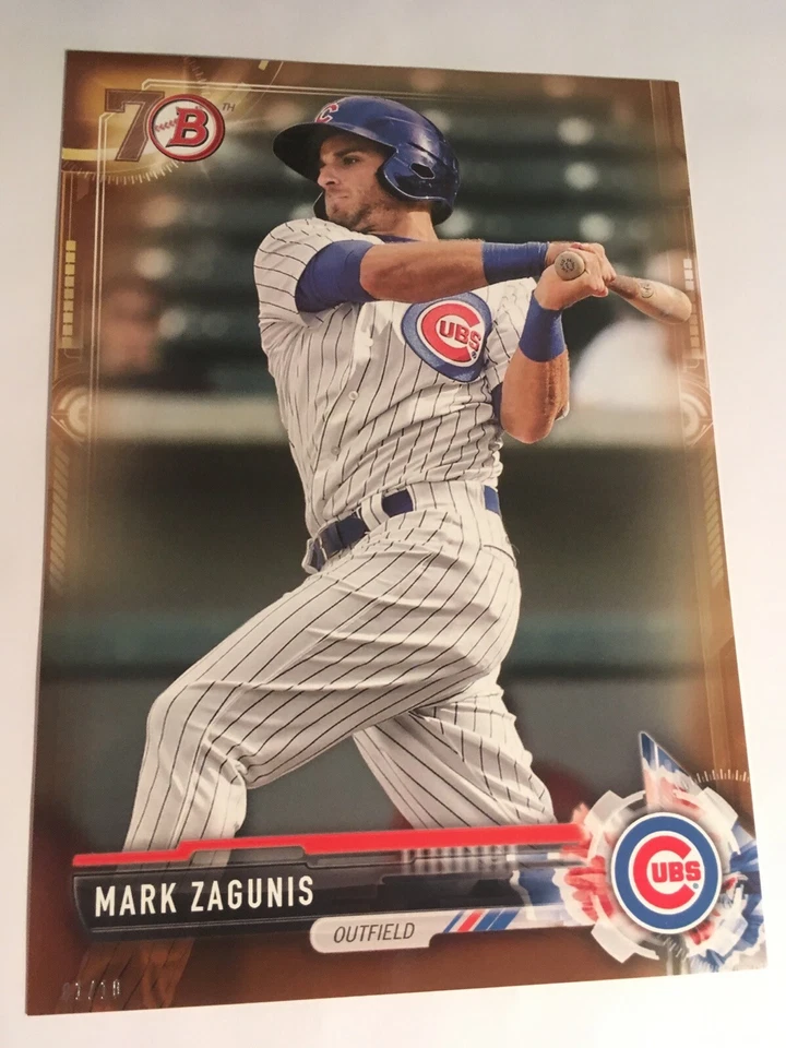 2017 Bowman Paper Prospects Jumbo 5x7 Mark Zagunis Cubs BP131 #'d 01/10 Gold - Image 1 of 1