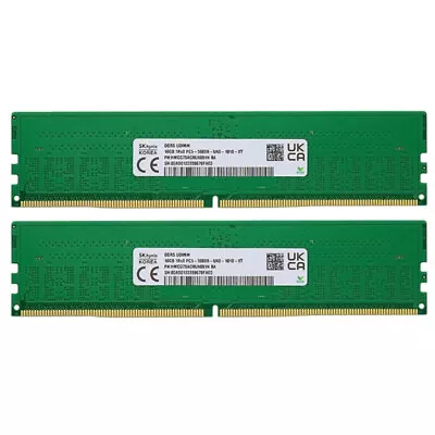 New Hynix 32GB (2X16GB) DDR5 5600MHz PC5-44800 UDIMM Memory Ram HMCG78AGBUA081N - Image 1 of 4