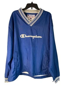 VINTAGE 80'S MEN'S CHAMPION NYLON PULLOVER SZ XL - Picture 1 of 11