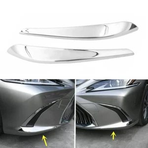 Pair Chrome Front Bumper Molding Guard Trim For Lexus ES300h ES350 2019-2022 - Picture 1 of 10