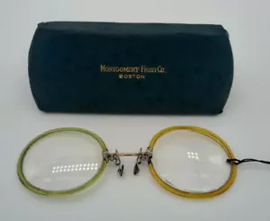 Vintage Antique Montgomery - Frost Co. Glasses Frames w/ Case - Picture 1 of 4