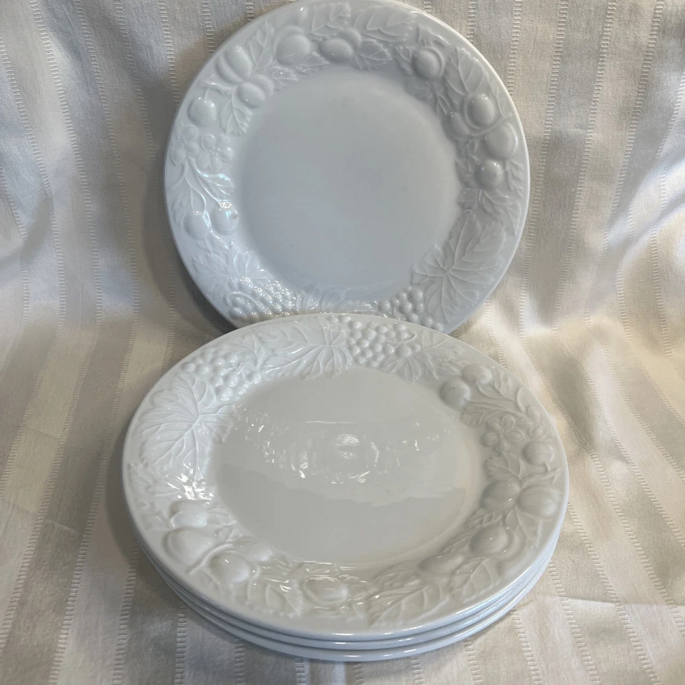 Juego de 4 platos de cena Farberware Gres Blanc Sur Blanc 422 Foto 1 de 4