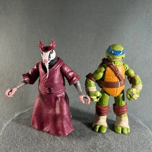Teenage Mutant Ninja Turtles Splinter Leonardo Figure Lot 2012 Playmates Toys - Picture 1 of 17