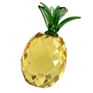 1 pieza adorno de cristal de piña creativo decoración de escritorio elegante festival regalo amarillo - Imagen 1 de 12