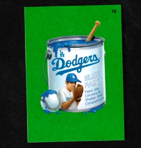 2016 Wacky Packages Baseball Series "LA DODGERS BLUE PAINT" Grass Sticker #19 - Picture 1 of 1