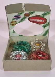 Vintage Glitter Santa Diorama Bauble Decoration In Original Box 18cm - Bild 1 von 4