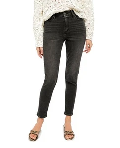 Free People Women's Montana High-Rise Skinny Jeans Black Size 25 - Picture 1 of 12