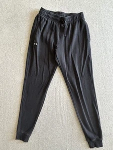 Under Armour Pants Men Large Tall Black Track Athletic Gym Fleece Sweats Joggers - Picture 1 of 12