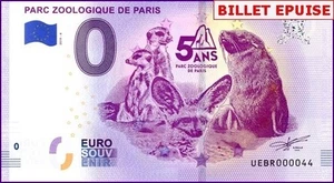 ***N°44*** PETIT NUMERO / BILLET 0 € / 0 € SOUVENIRSCHEINE / UEBR 2019-4 - Picture 1 of 1