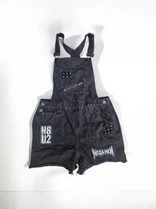 KILLSTAR Overalls Dungarees Black Denim Alternative Outfit Dolls Kill M Grunge - Picture 1 of 7
