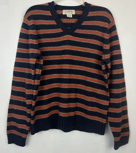 J Crew Pullover Herren XS 100% Wolle Mehrfarbig Gestreift Vintage Blau Orange - Bild 1 von 6