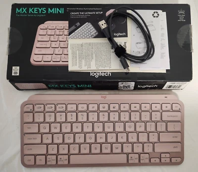 Logitech MX Keys Mini TKL Wireless Bluetooth Scissor Keyboard #920-010474 Rose - Image 1 of 4