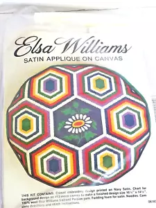 Elsa Williams SATIN APPLIQUE ON CANVAS Crewel Embroidery Needlepoint Kit 06180 - Picture 1 of 6