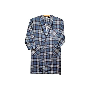 B.V.D. Brand Vintage Robe Size M 100% Cotton Flannel Plaid Wrap Grandpa*NO Sash* - Image 1 of 4