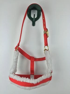 weicher Halfter Stallhalfter Nylonhalfter mit Webpelz für Pferde robust  rot neu - Bild 1 von 3