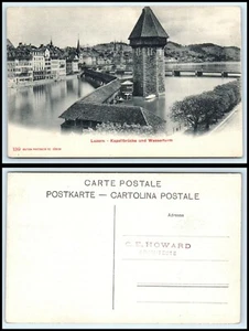 SWITZERLAND Postcard - Luzern, Kapellbrucke Wasserturm LOT #G1 - Picture 1 of 1