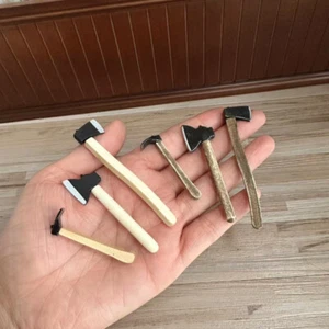 3PC 1/12 Scale Dollhouse Miniatures Accessories Ax Chop Firewood Logging Tools - Picture 1 of 7