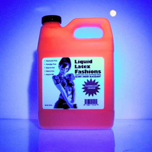 Fluorescent Orange Liquid Latex Body Paint - 32 Fl Oz, Black Light GLOW Cosplay - Picture 1 of 5