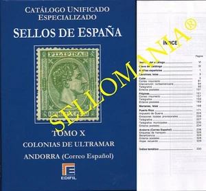 CATALOGO ESPECIALIZADO EDIFIL SELLOS COLONIAS ULTRAMAR TOMO X 2019 - Foto 1 di 3