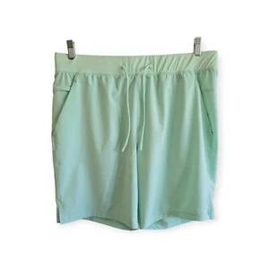 Athletic Works Size L (36-38) Mens Athletic Shorts Green Blue Drawstring - Picture 1 of 5