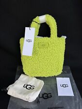 UGG Maribel Mini Bag Sherpa Handbag with Crossbody Strap&Dust Bag Neon Green New