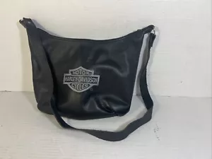 Borsa Harley Davidson nera in morbida pelle tracolla media logo - Foto 1 di 8