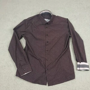 7 Diamonds Shirt Mens Medium 4 Way Stretch Button Up Flip Cuffs Buckle Exclusive - Picture 1 of 17