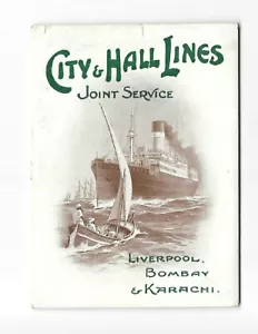 Vintage Cruise Ship Passenger List CITY & HALL LINE SS CITY OF GLASGOW 10/1912 - Picture 1 of 3