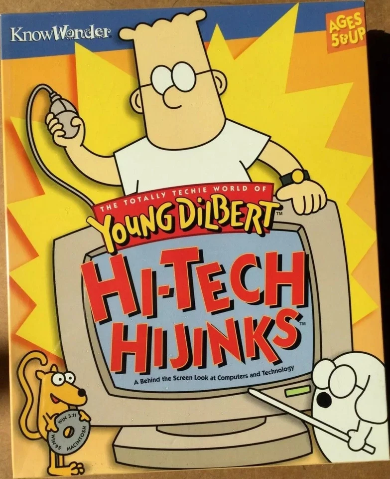 Young Dilbert HI-TECH HIJINKS - For PC/Mac - Large Box - Image 1 of 1