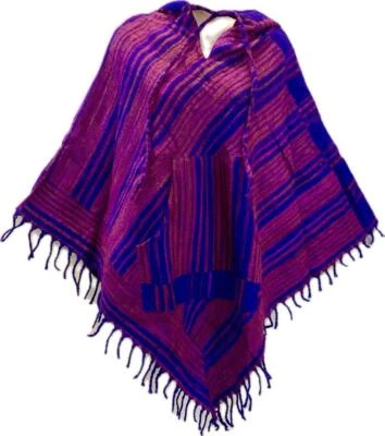 Hippie Bohemian HIMALAYAN BRUSHED Festival Cape Poncho Hoodie 4727 D - Image 1 of 4