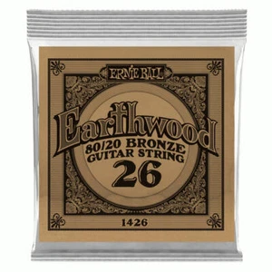 Ernie Ball Earthwood 80/20 Corde per chitarra acustica bronzo .026 - Confezione da 6 - Foto 1 di 1