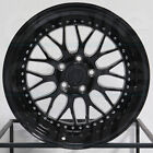 4-New 18" ESR SR01 SR1 Wheels 18x8.5/18x9.5 5x114.3 30/35 Gloss Black Staggered