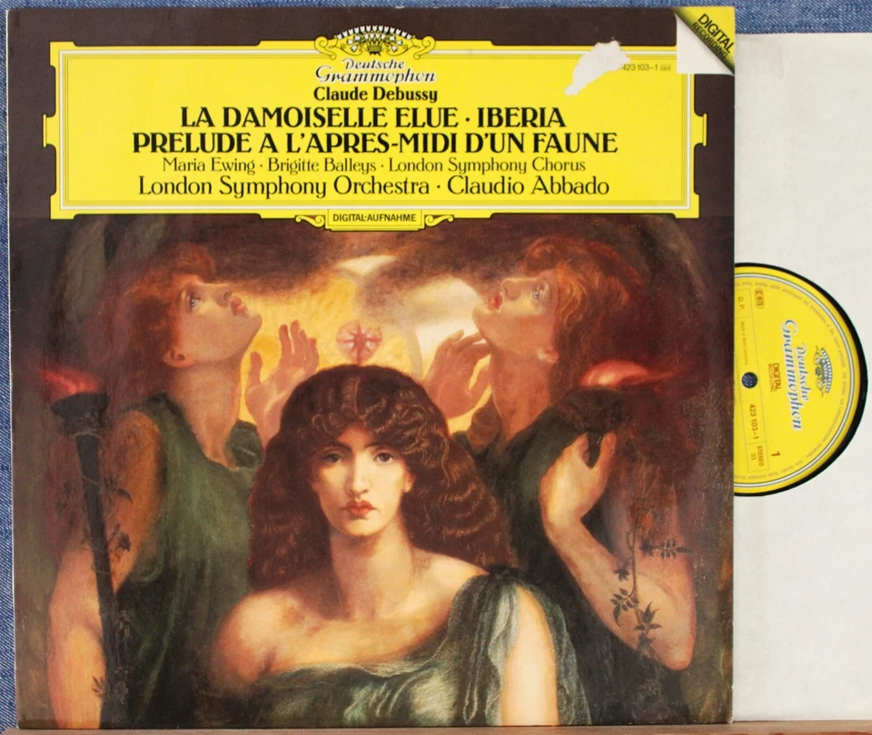 Abbado (w Ewing; Balleys). Debussy (La Damoiselle Elue; etc). DGG 423 103 dig NM - Image 1 of 1