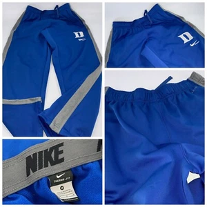 Duke Blue Devis Lacrosse Nike Therma Fit Pants M Blue Gray Stripe YGI H2-379 - Picture 1 of 12