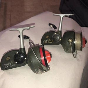 TWO (2) DAM Quick SUPER Vintage Spinning Reel's with LINE COUNTER GERMANY #DQ7 - Picture 1 of 3