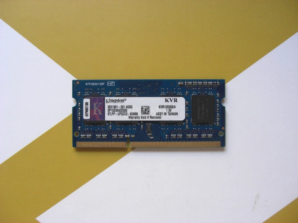MODULO  RAM KINGSTON da 4GB  DDR3    KVR13S9S8/4G   1,5V. - Immagine 1 di 1