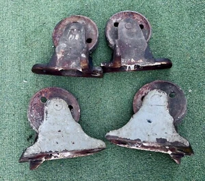 Antique Vintage Harring-Hall-Marvin Safe Co. YALE 4.5" Caster Wheel Set - Picture 1 of 8