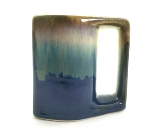 Navy Blue Coffee Cup Stoneware Studio Pottery - Picture 1 of 12